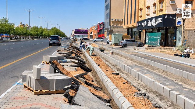 بلدية بيشة تبدأ أنسنة طريق الأمير سلطان بطول 1 كيلو متر